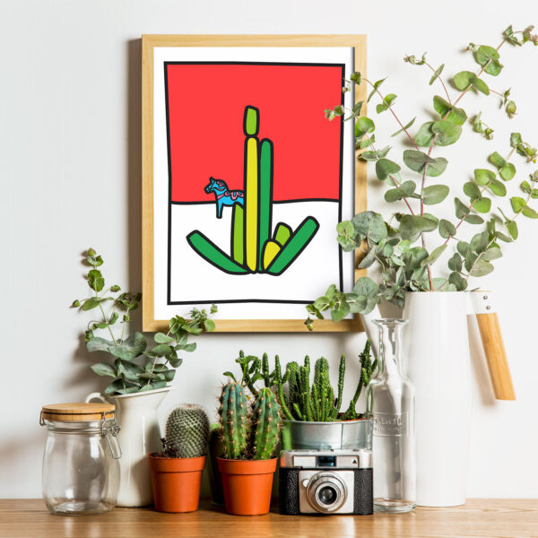 Cactus art print illustration - Solleveld & Toim art prints shop